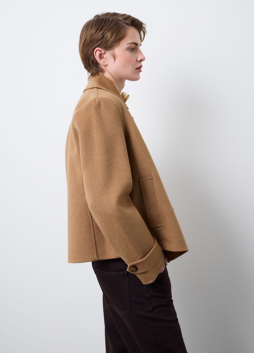 Kurze Zweireihige Woll-Cabanjacke