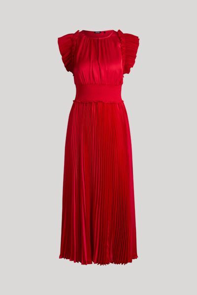 Elegantes Plissee-Midikleid mit Flügelärmeln