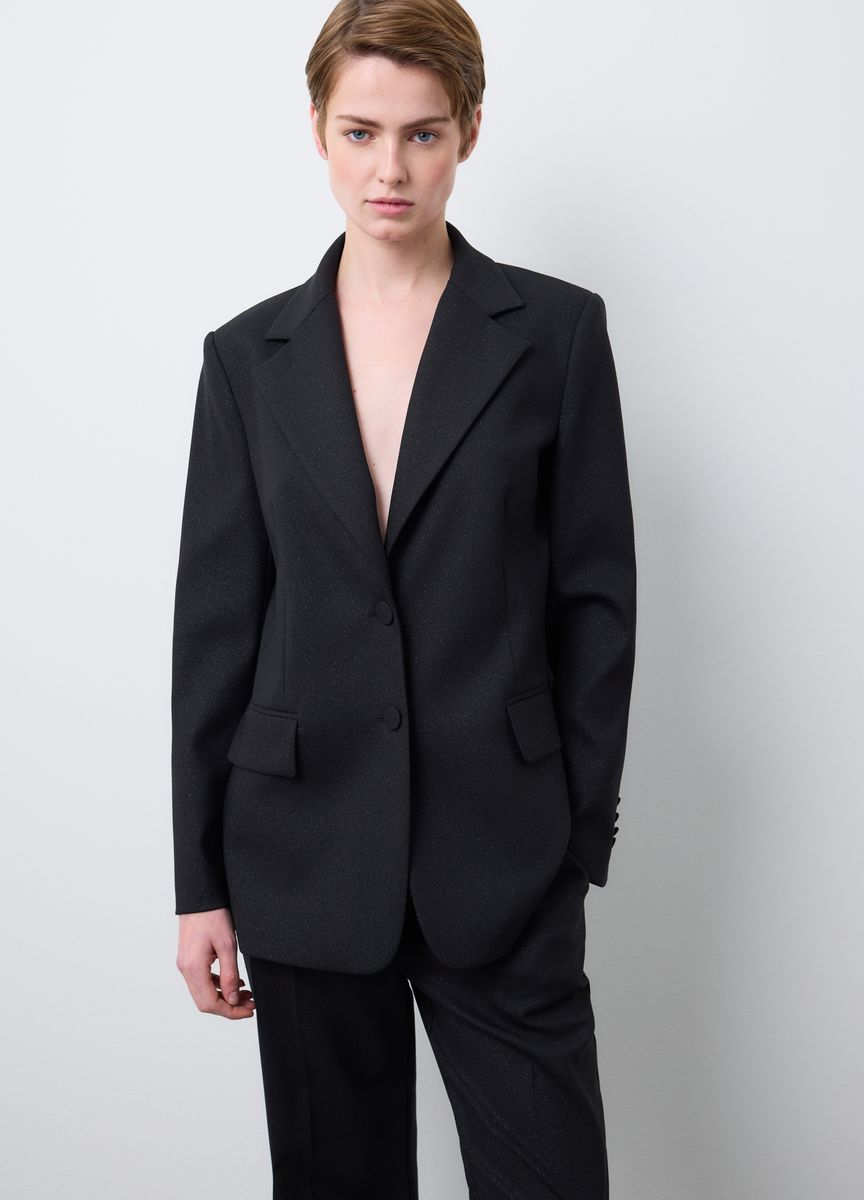 Eleganter schimmernder taillierter Blazer