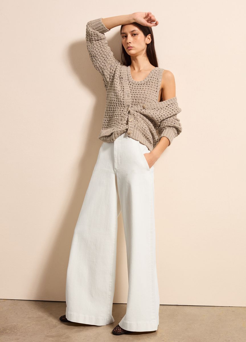 Gemusterter Oversize-Cardigan aus Intarsienstrick