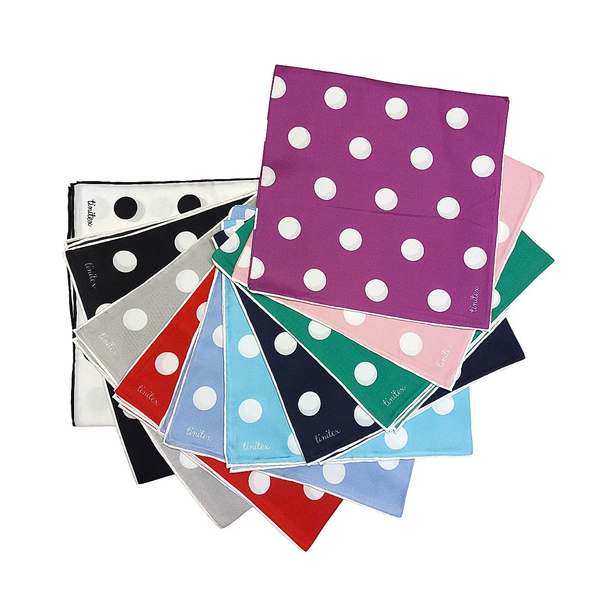 Seiden-Nickituch mit Polka Dots