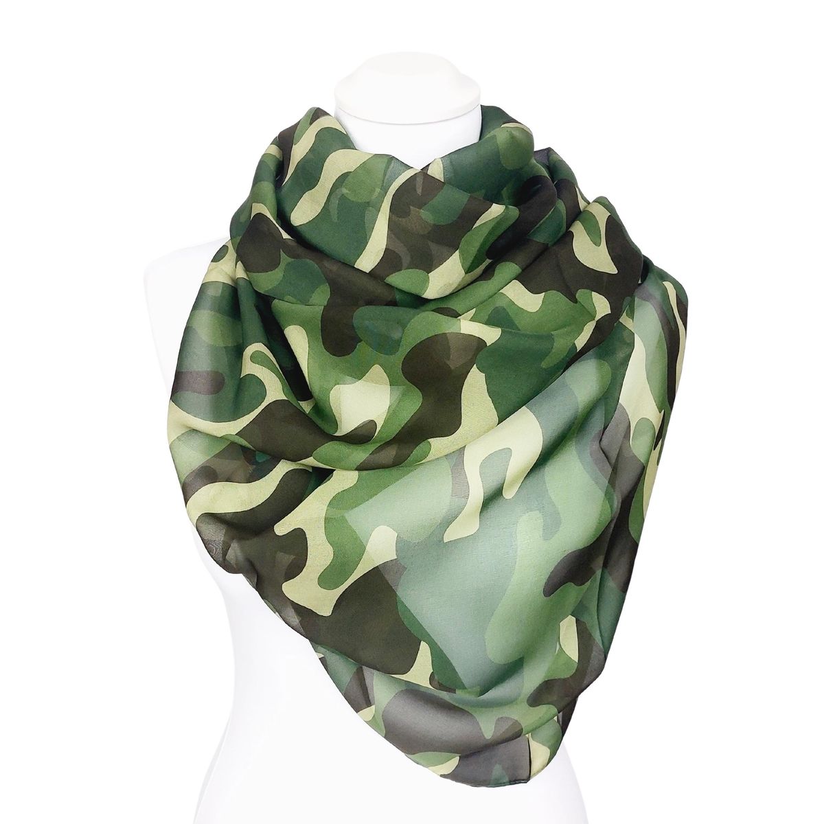 Seidenschal mit Camouflage-Muster
