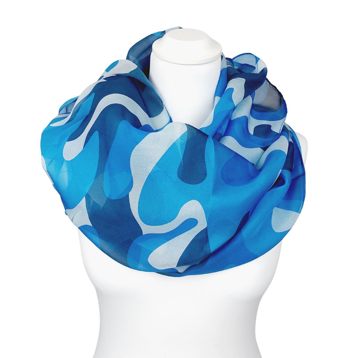 Loop-Seidenschal mit Camouflage-Muster