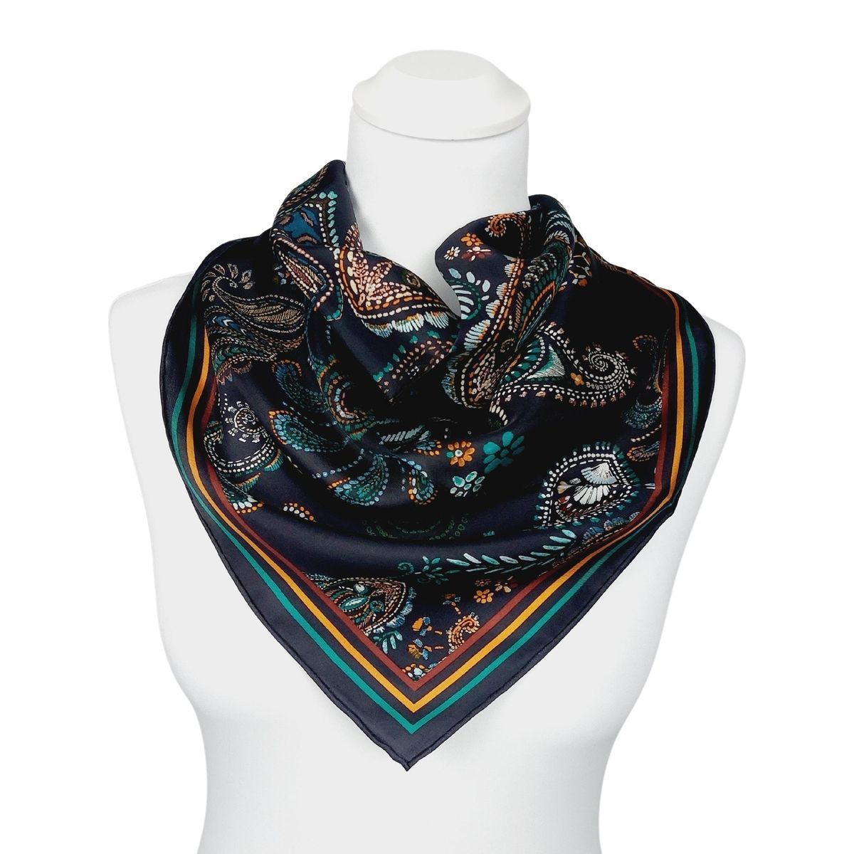 Elegantes Seidenquadrattuch mit Paisleymuster