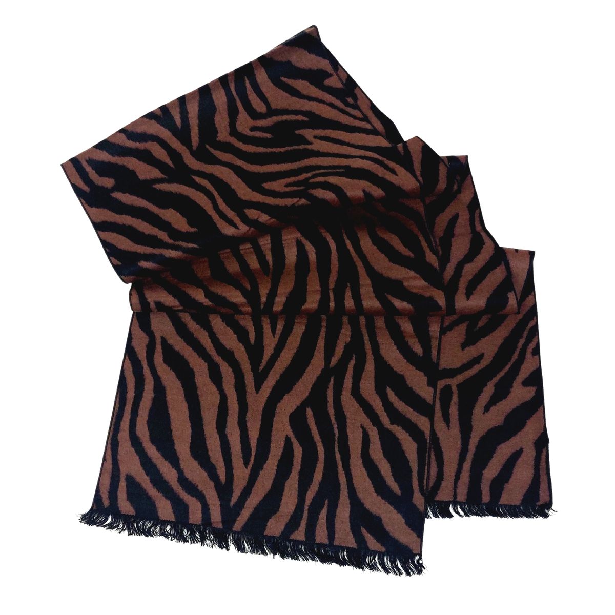 Seidenflanell-Schal mit Zebra-Muster