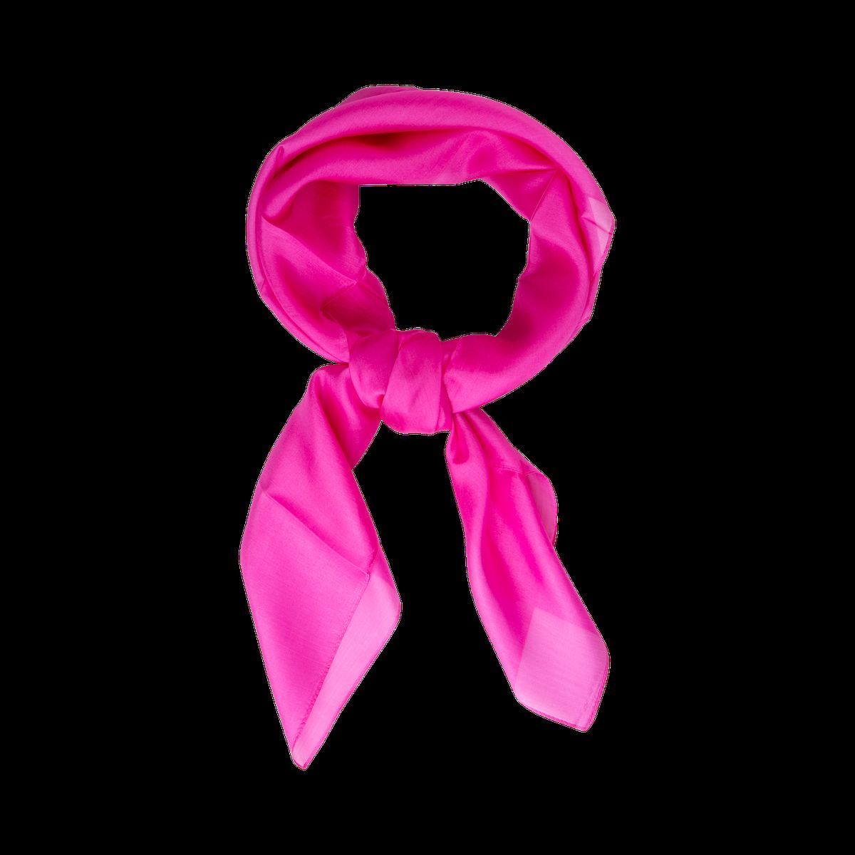 Einfarbiges Seidenhalstuch in Pink
