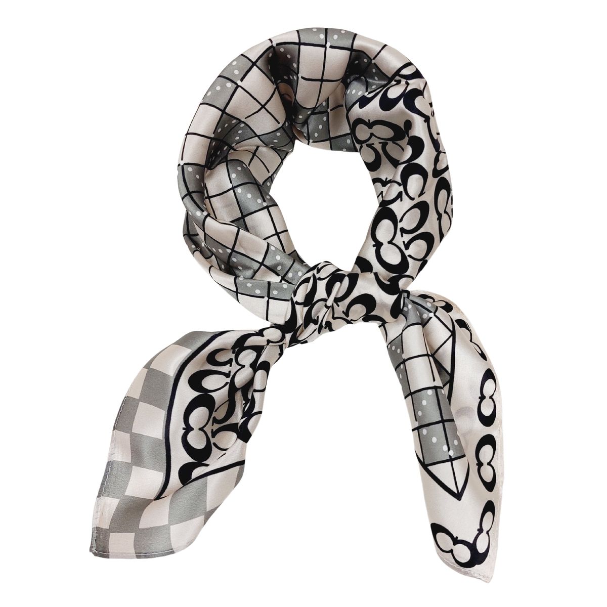 Elegantes Seidentuch mit Patchwork-Muster