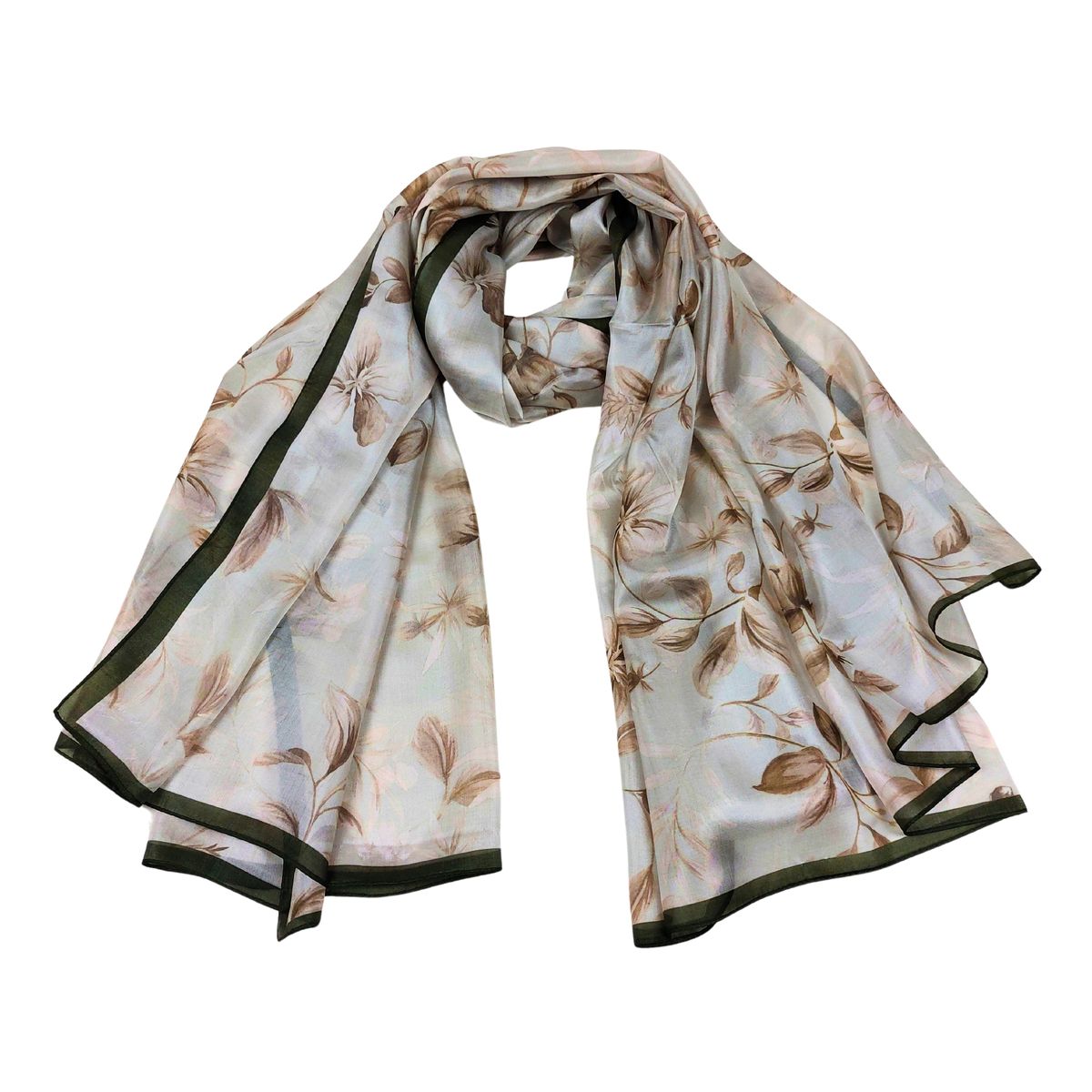 Eleganter Seidenschal mit Floralprint