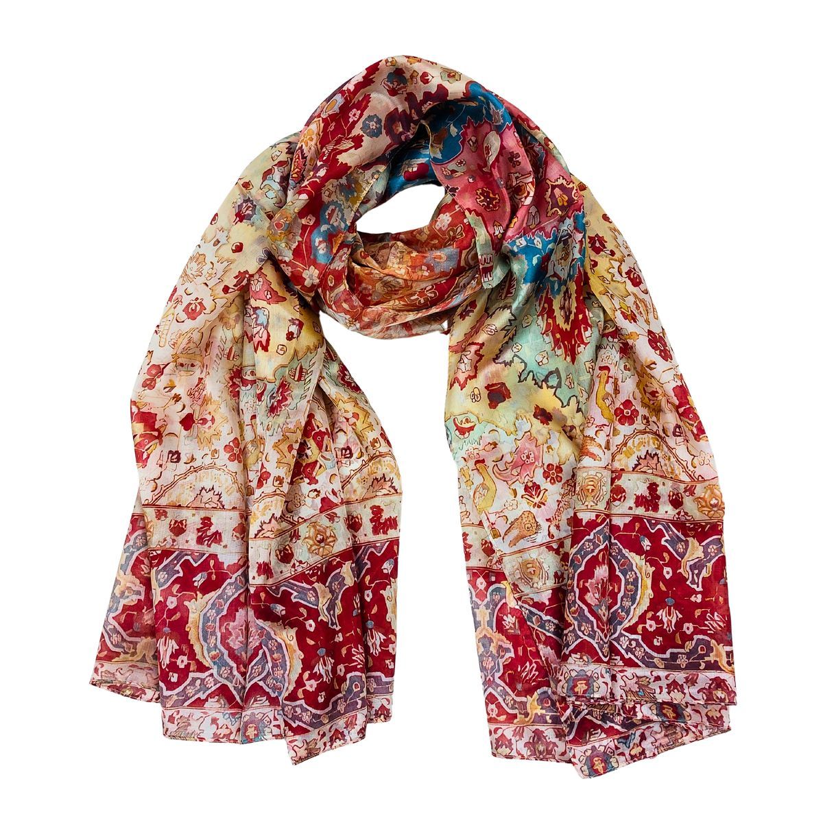 Eleganter Seidenschal mit Paisleymuster