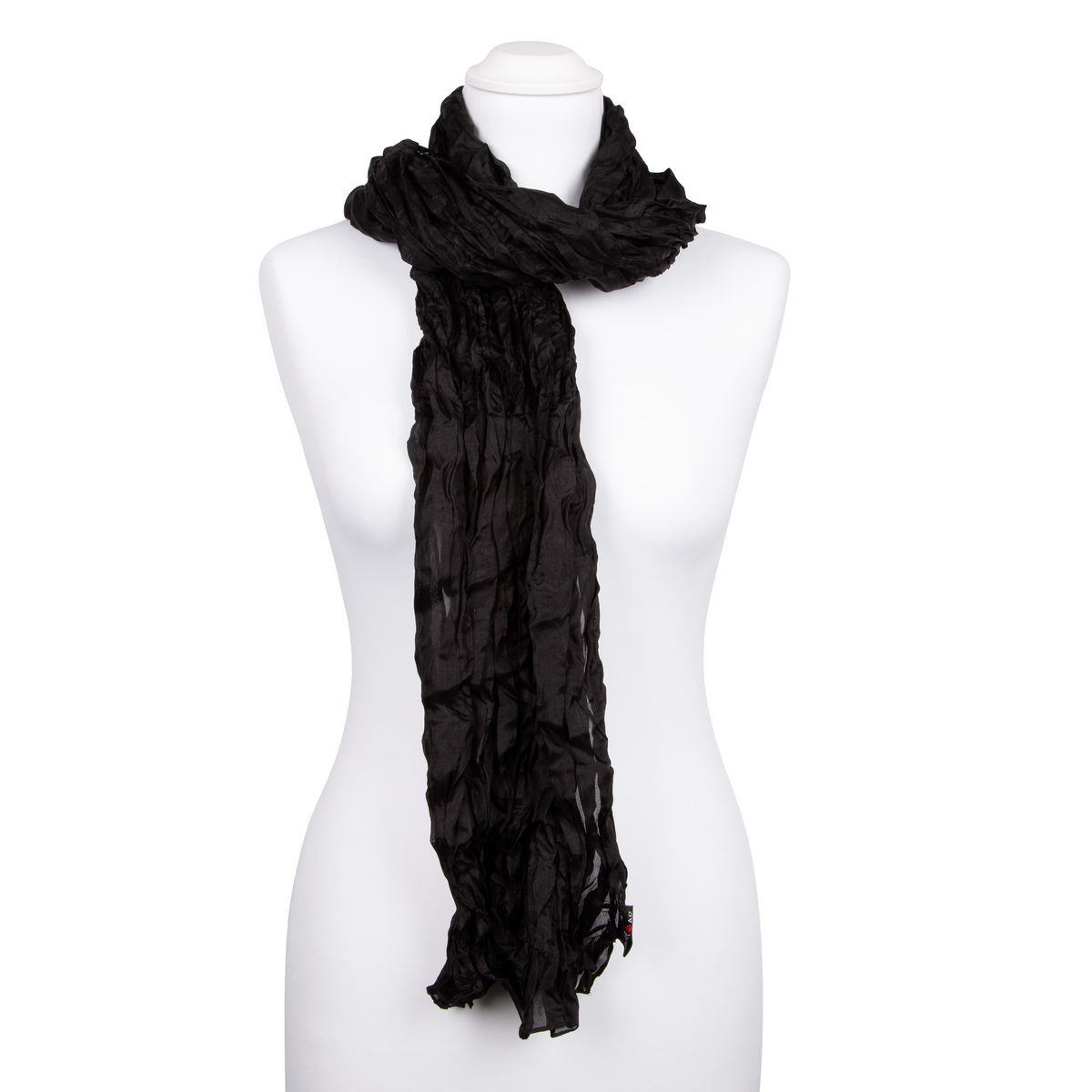 Übergroßer Seidenschal in Knitteroptik