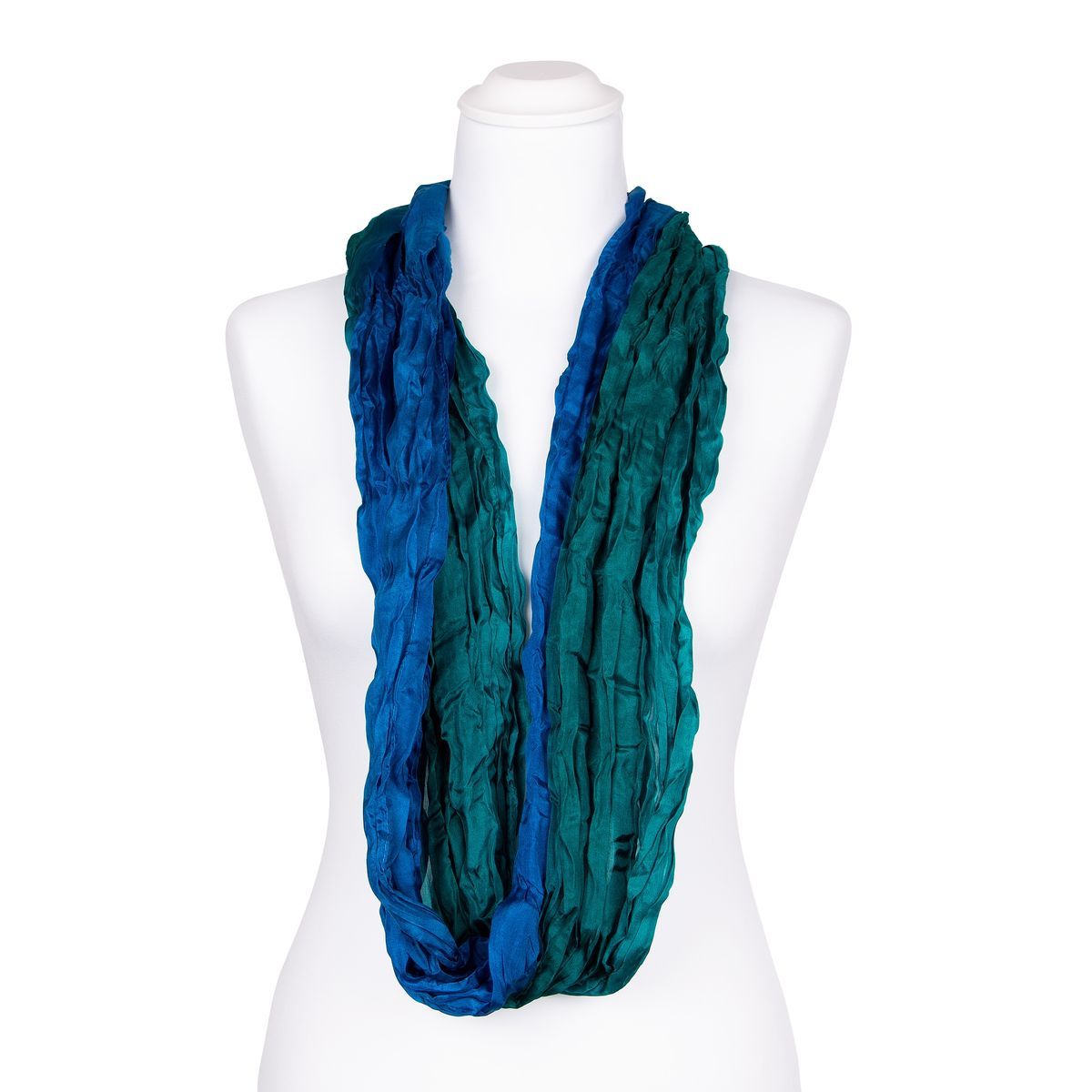 Crinkle-Loop aus Seide mit Farbverlauf