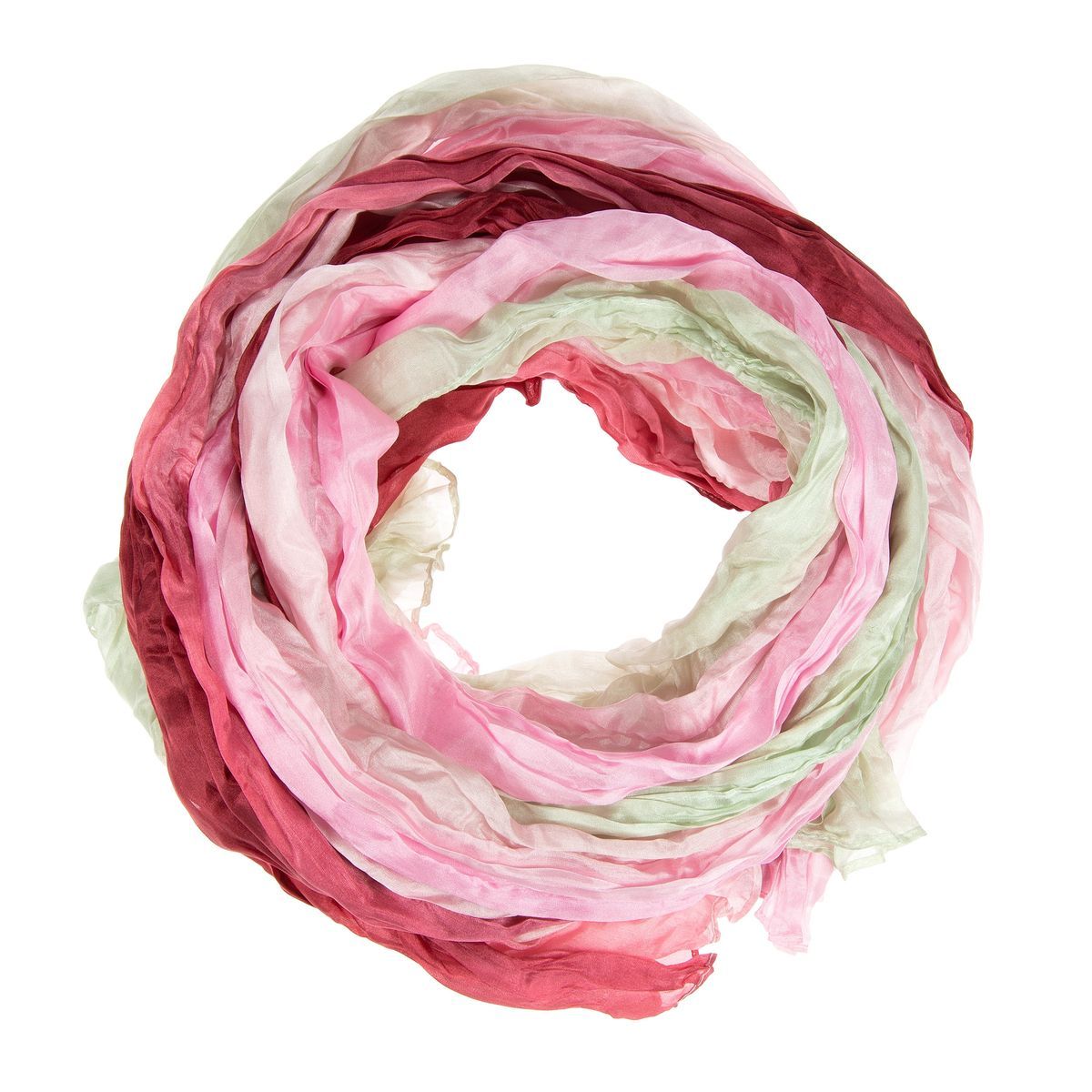 Crinkle-Seidenschal mit Farbverlauf