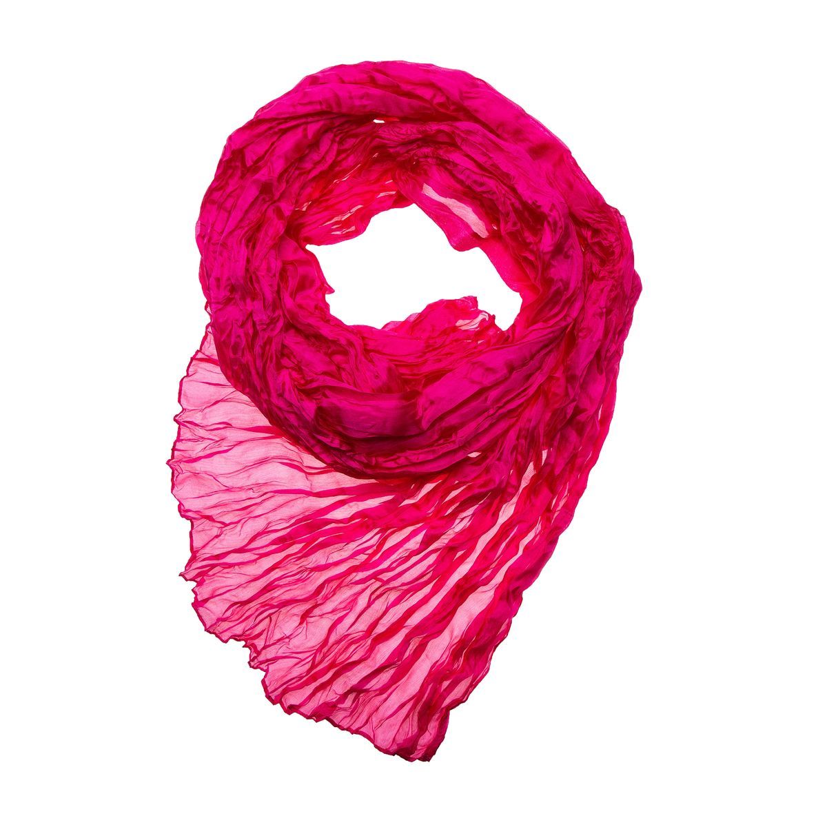 Eleganter Seidenschal mit Crinkle-Effekt