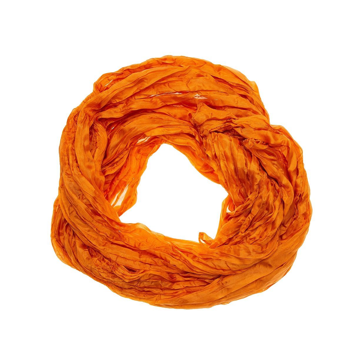 Leichter Seidenschal in Knitteroptik