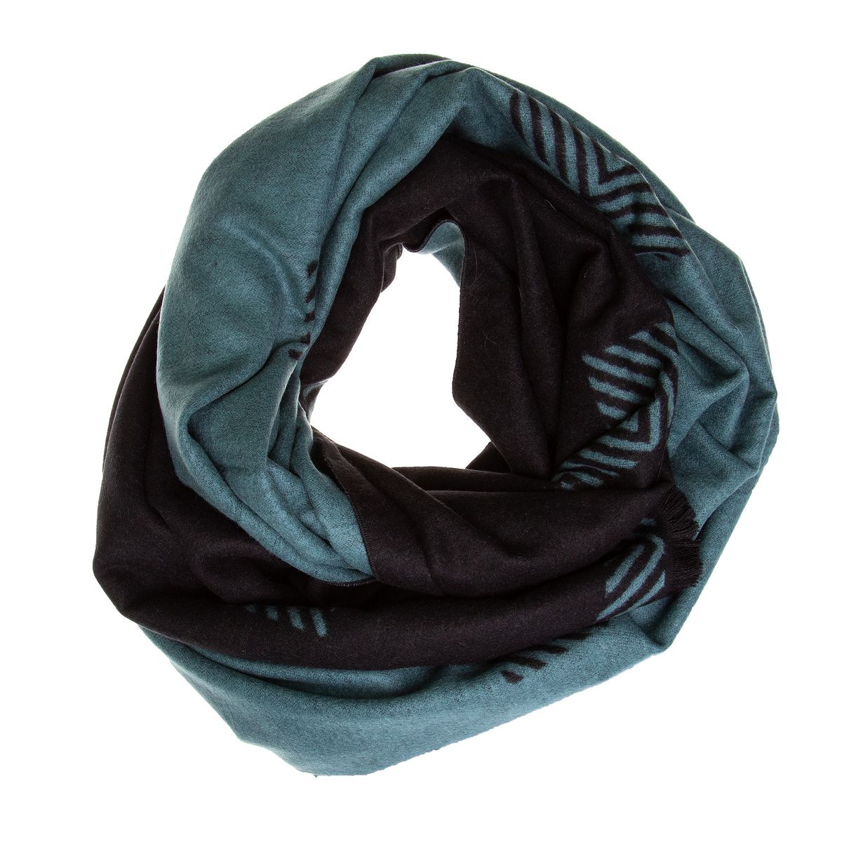 Eleganter geometrischer Seidenflanell-Schal