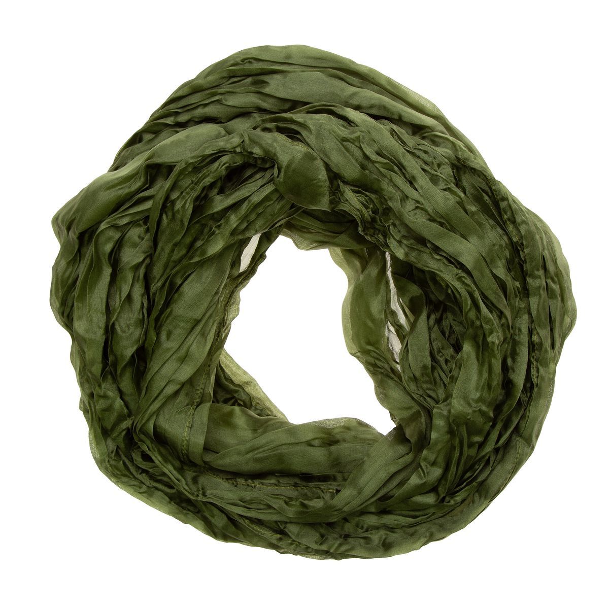 Eleganter Seidenschal in Knitteroptik