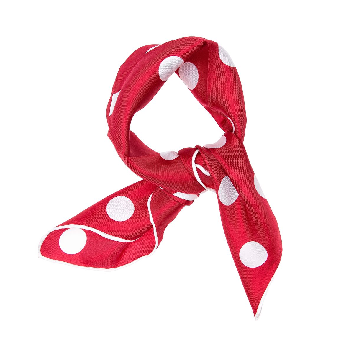 Klassisches Seiden-Nickituch mit Polka-Dots