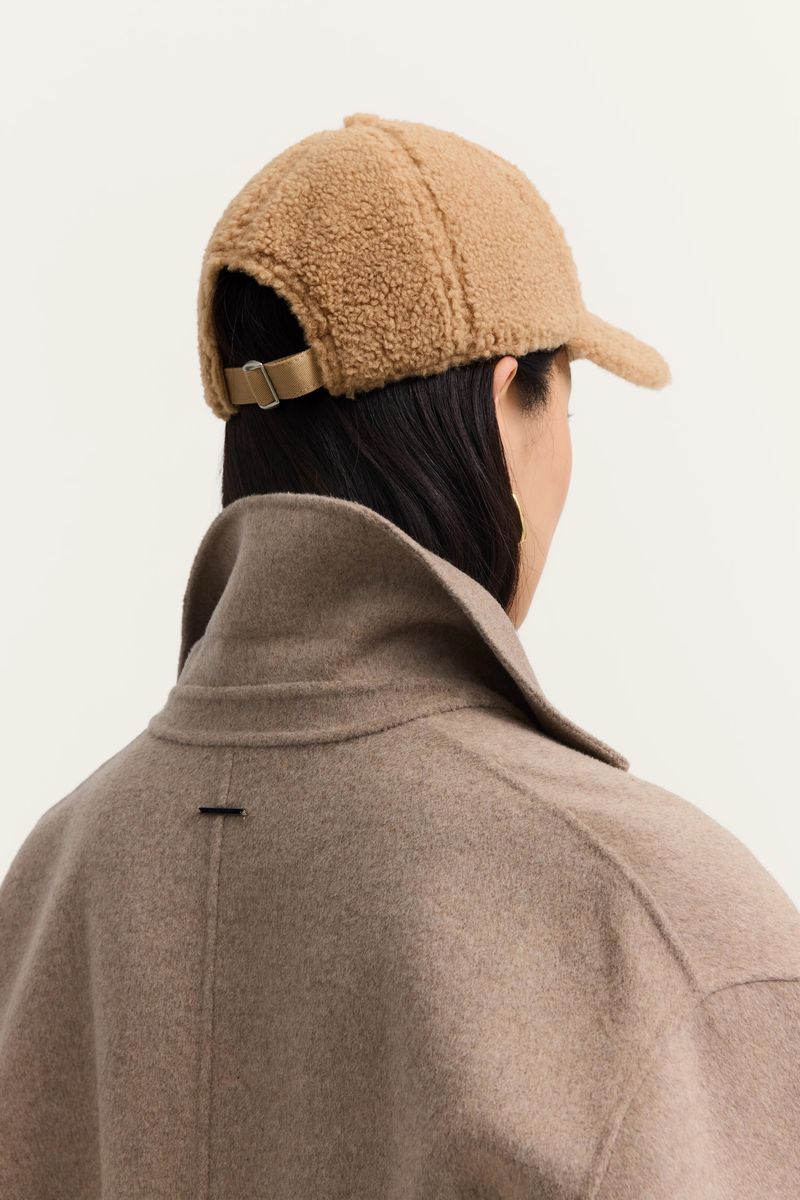Strukturierte Teddyfell Baseball-Cap