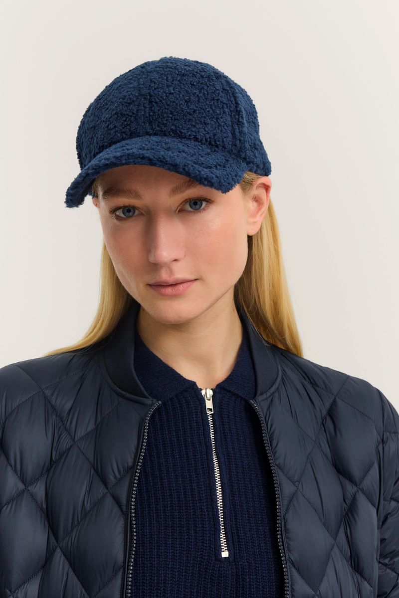 Strukturierte Baseballcap aus Teddyfell