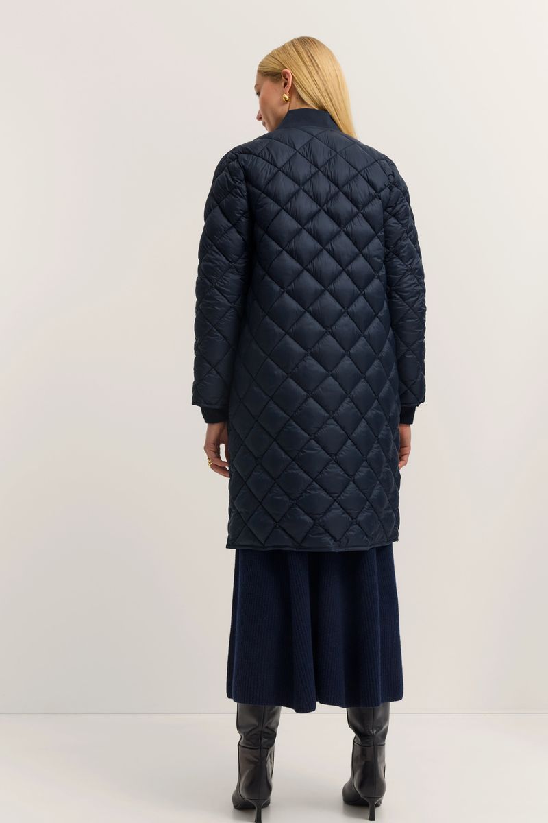 Leichter Parka mit Rautensteppung