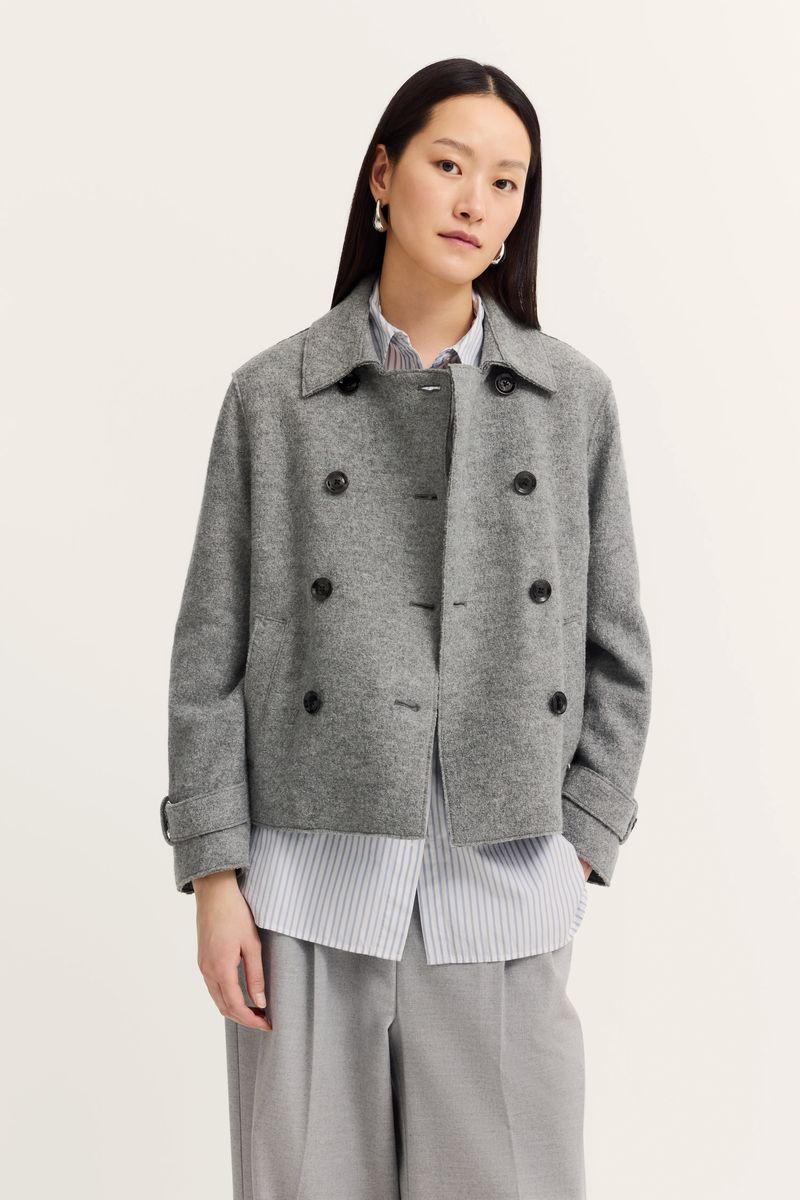 Zweireihige Jacke aus Walkwolle