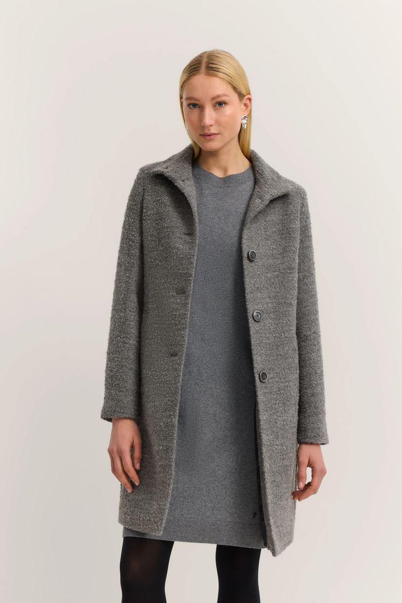 Eleganter Wollmantel mit Stehkragen