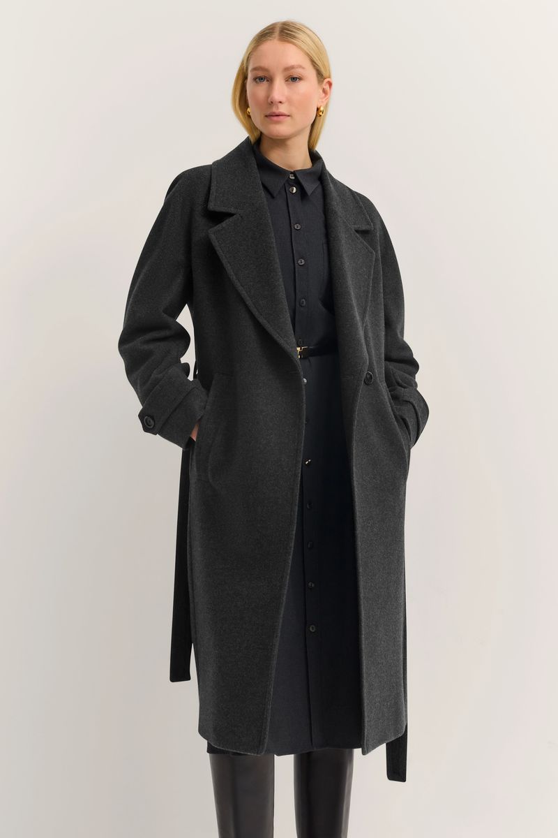 Oversized Trenchcoat mit Wollanteil