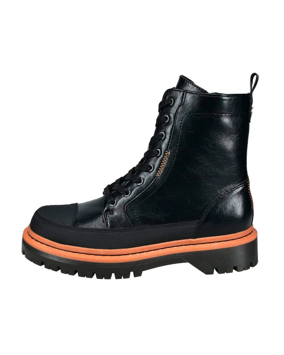 Schnür-Boots mit Kontrastsohle