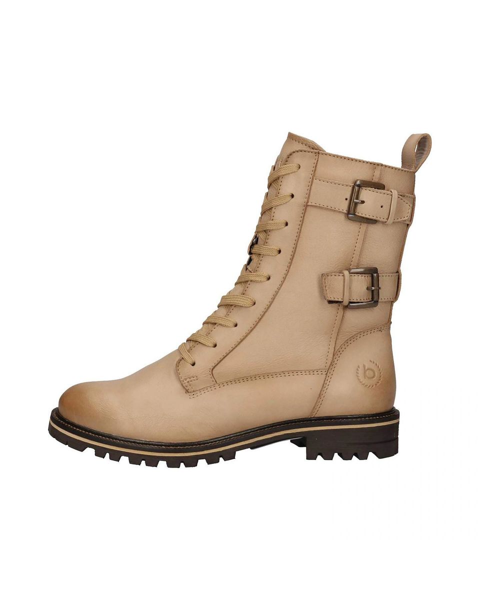 Robuste Leder-Schnürstiefel mit Schnallen