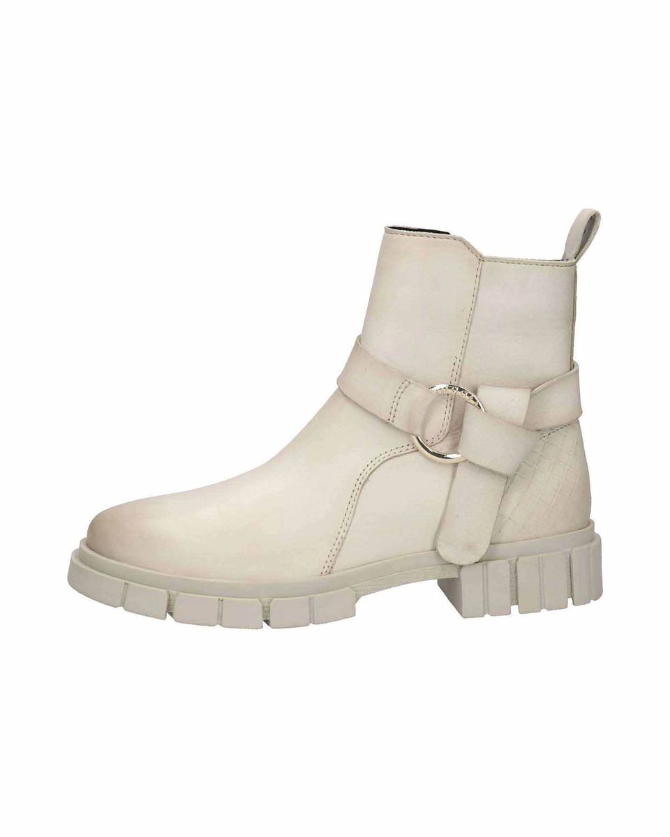 Chunky Lederstiefeletten mit Schnalle