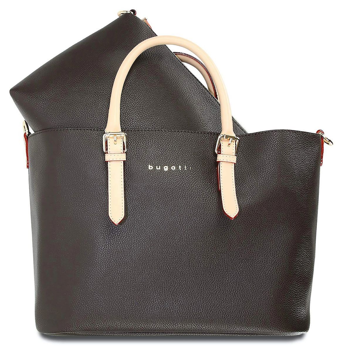 Zeitloser Shopper mit Kontrastriemen
