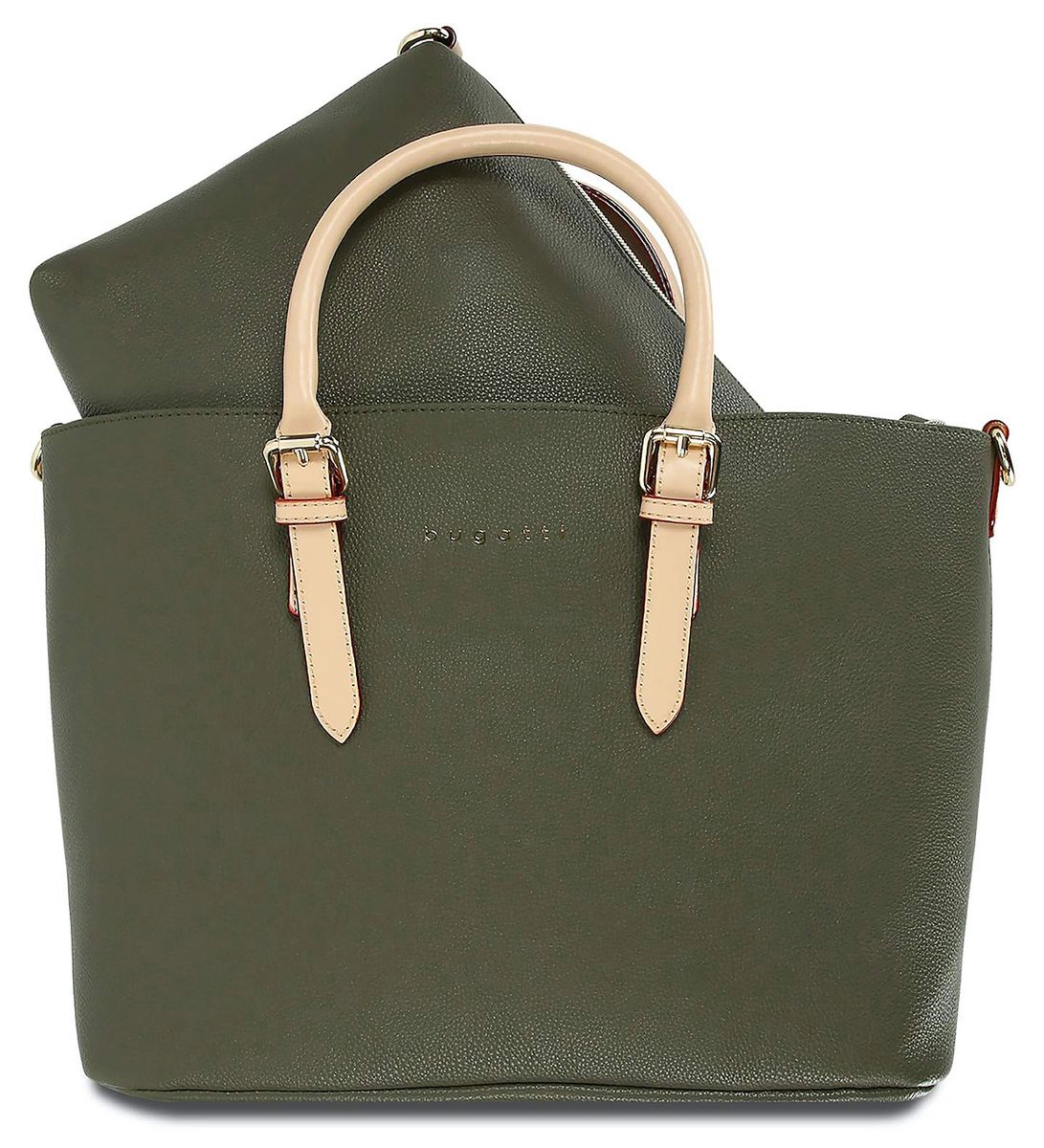 Eleganter Shopper mit genarbter Lederoptik