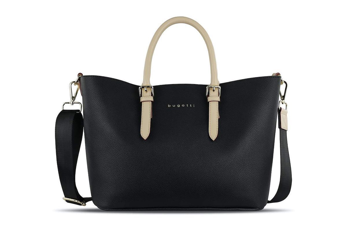 Eleganter Shopper mit Kontrastriemen
