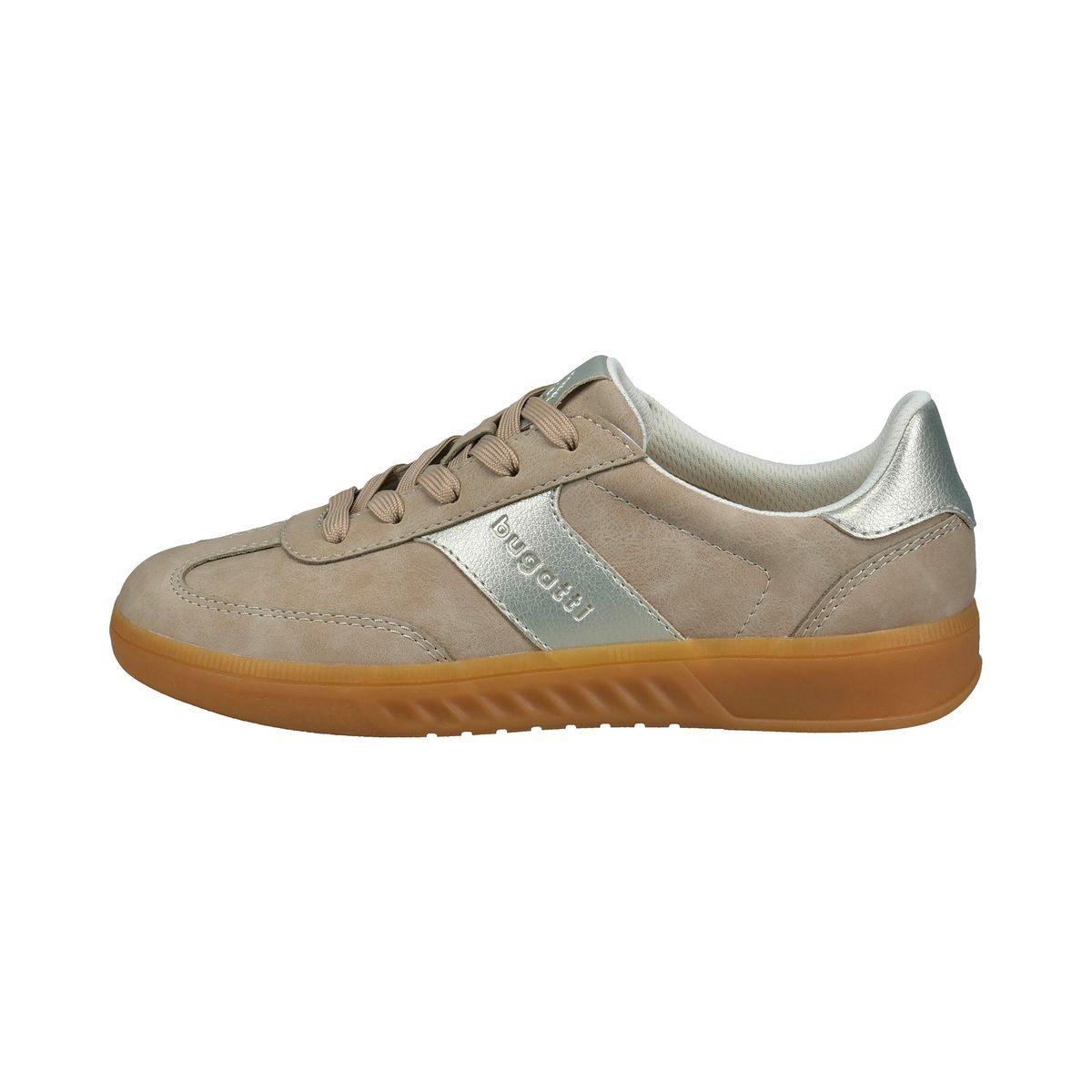 Wildleder-Sneaker mit Metallic-Akzenten