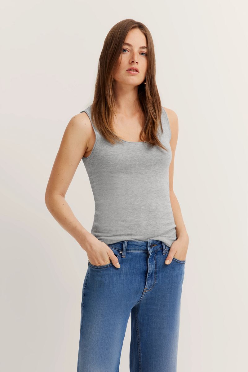 Klassisches Tanktop aus Baumwoll-Mix