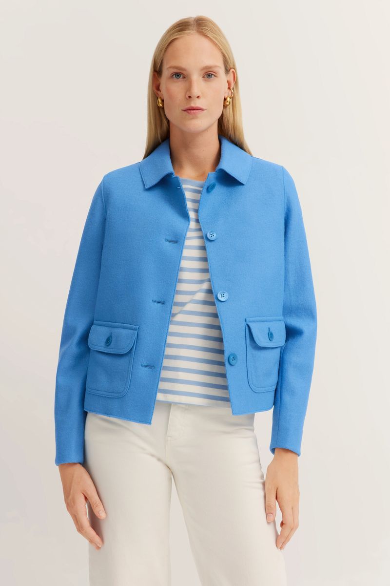 Klassische Wolljacke mit Knöpfen