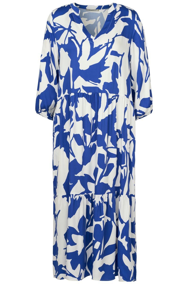 Luftiges gestuftes Midikleid mit Blumenmuster
