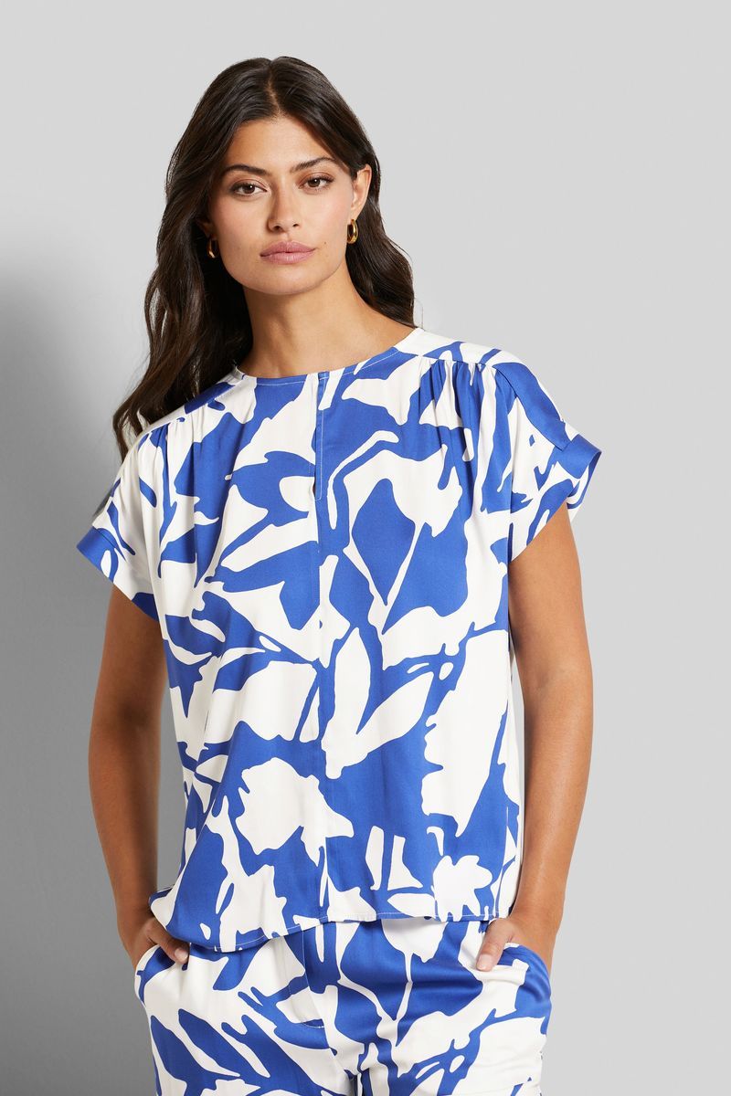 Bluse mit abstraktem Blumenmuster