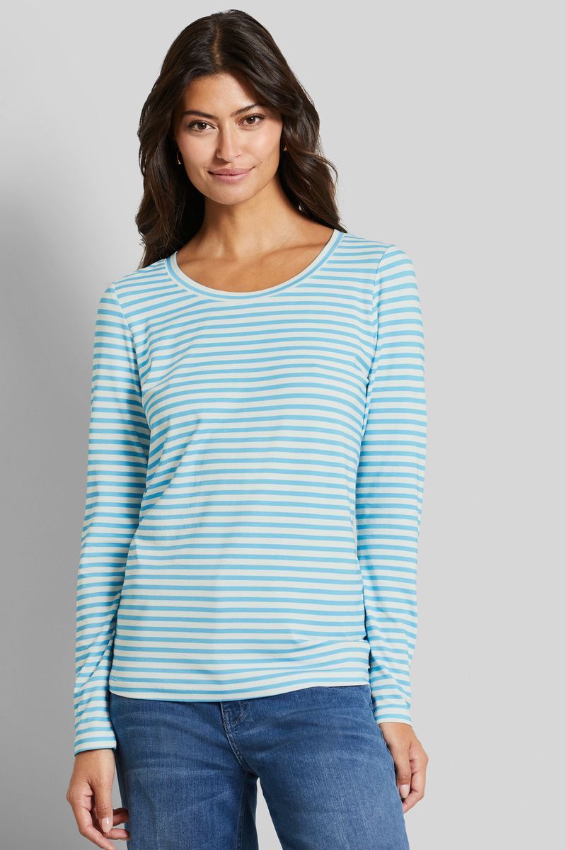 Gestreiftes Modal-Langarmshirt