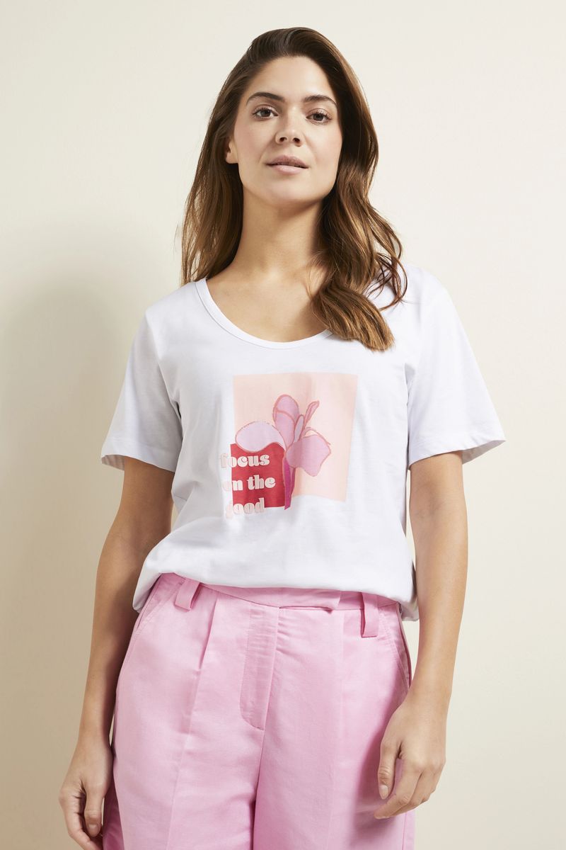 Bio-Baumwoll-Shirt mit floralem Print