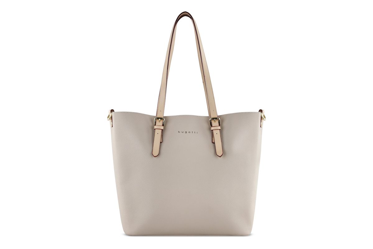 Strukturierte Shopper-Tasche in Lederoptik