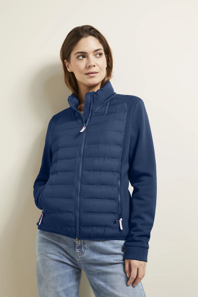 Gesteppte Hybridjacke mit Stehkragen