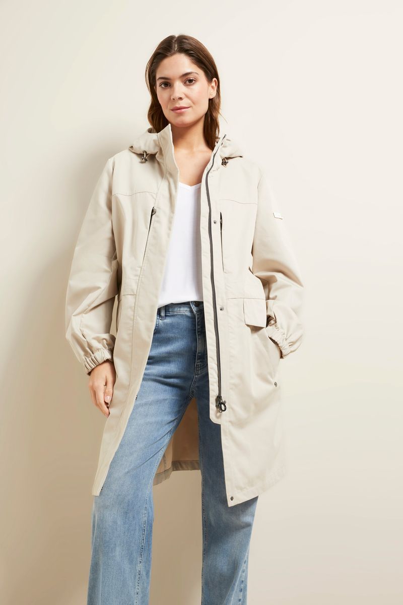 Lässiger Parka mit Kapuze und Tunnelzug