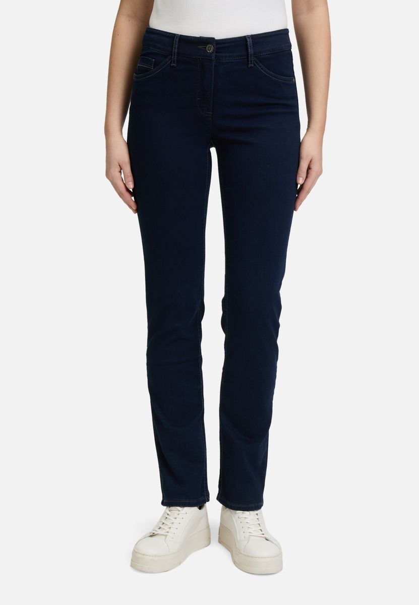 Klassische Straight-Leg Jeans Dunkelblau