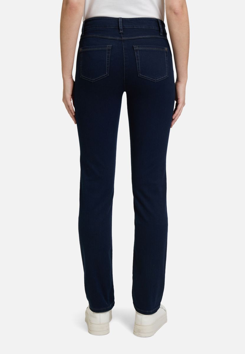 Klassische Straight-Leg Jeans Dunkelblau