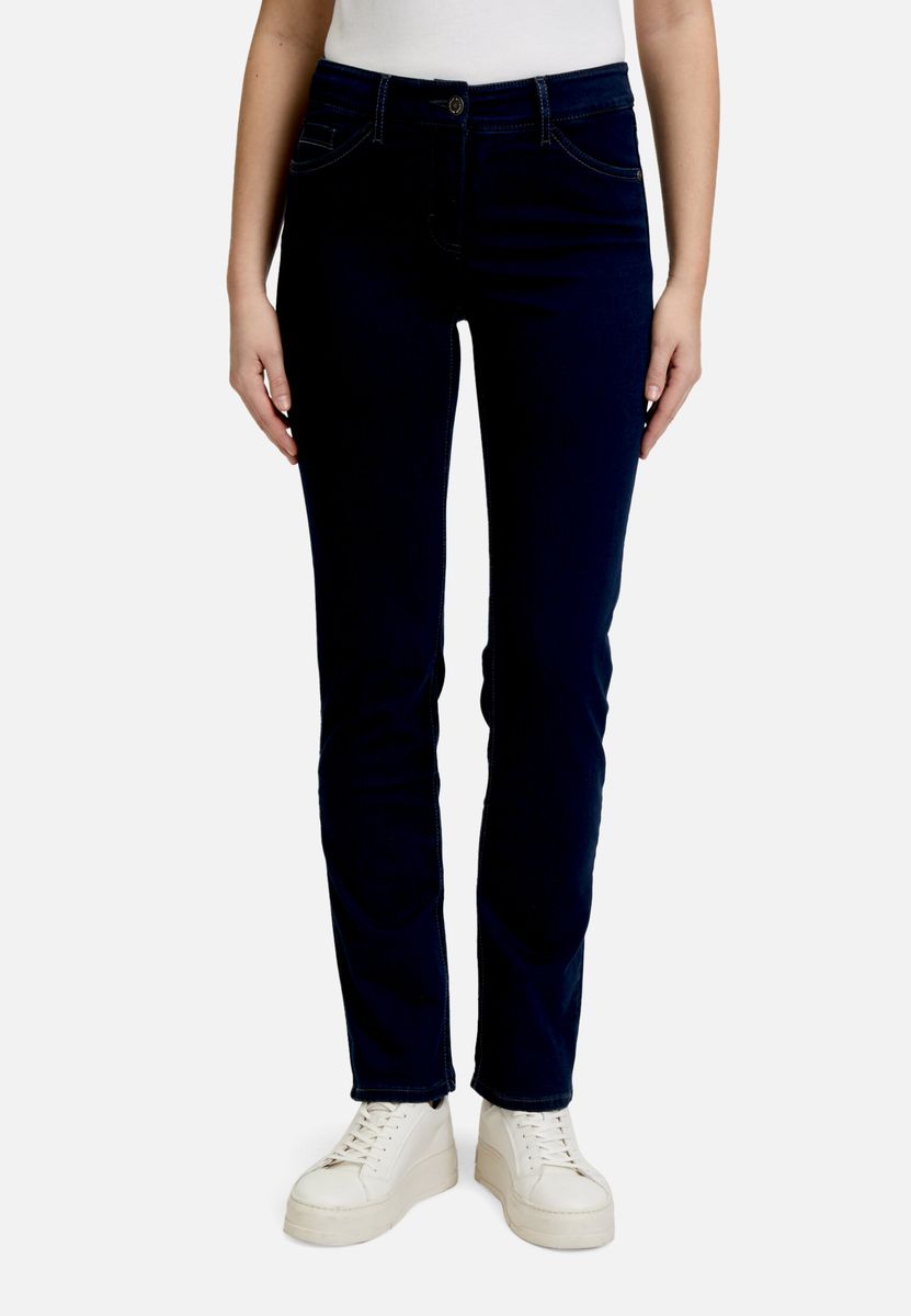 Klassische Straight-Leg Jeans Dunkelblau