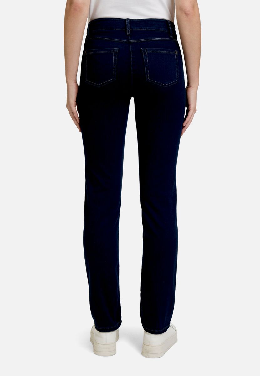 Klassische Straight-Leg Jeans Dunkelblau
