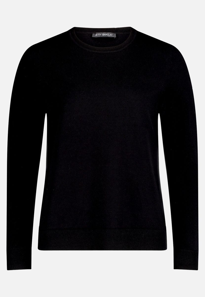 Klassischer Feinstrickpullover mit Rundhalsausschnitt