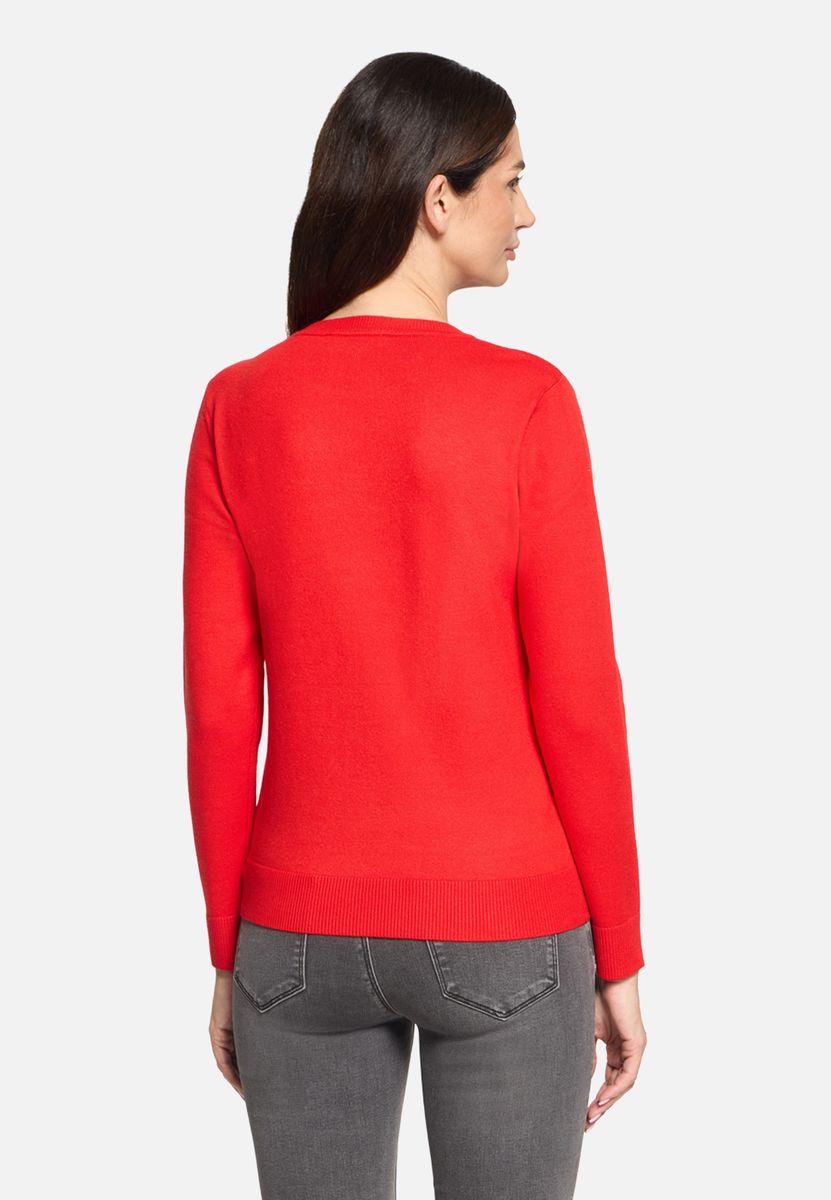 Klassischer Feinstrickpullover mit Rundhalsausschnitt