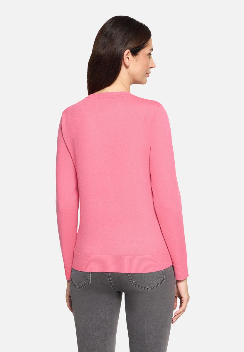 Klassischer Feinstrickpullover mit Rundhalsausschnitt